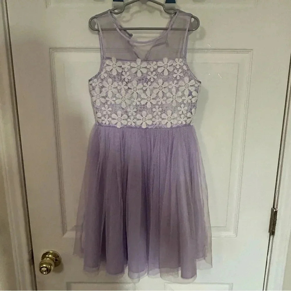 Emily west Lavender dress with a floral lace bodice and tulle skirt - Picture 2 of 8